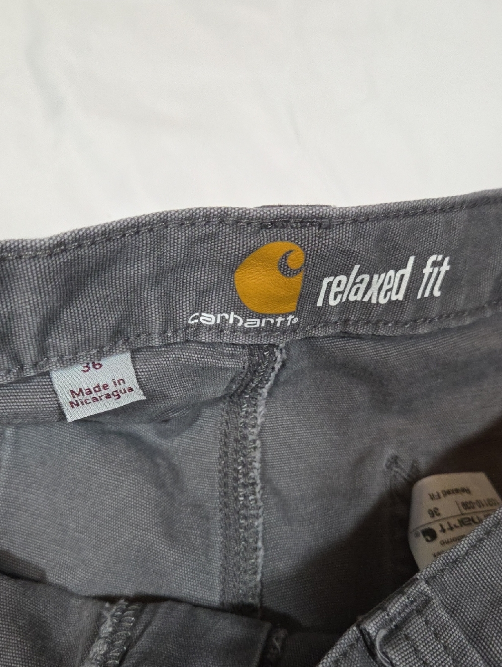 Carhartt Relaxed Fit Gray Mens Cargo Shorts Size 36 - Picture 9 of 12